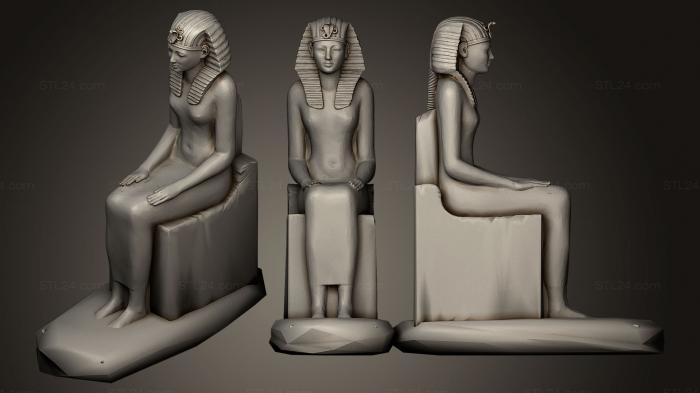 Egyptian statues and reliefs (Isis, STKE_0048) 3D models for cnc